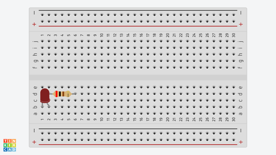 LED’s on a breadboard